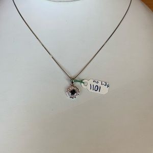 Sapphire flower pendant